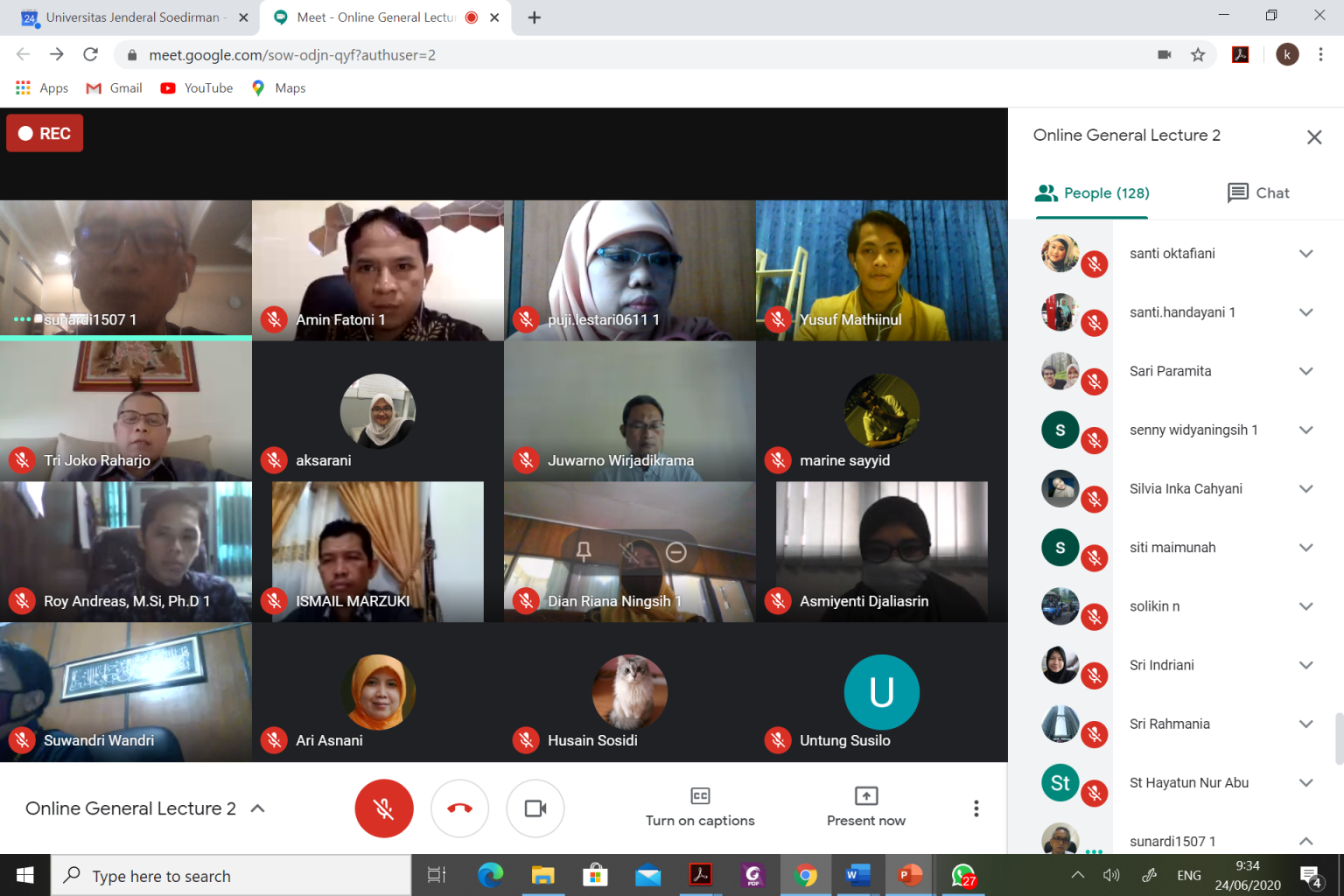 Online General Lecture 2 “Biokimia” Sukses digelar Jurusan Kimia
