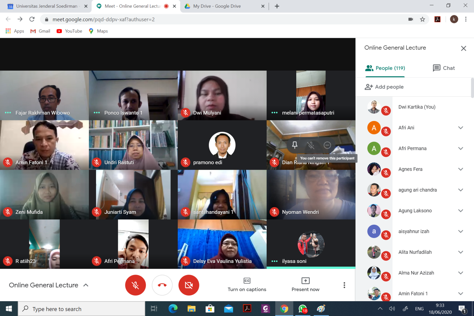 Jurusan Kimia Sukses Gelar Online General Lecture “Kimia Fisik”